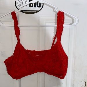 Red lace bra wrap around
